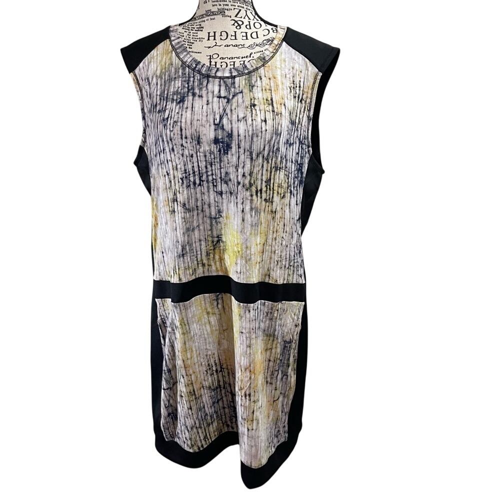 RACHEL Rachel Roy Black and Yellow Mini Dress